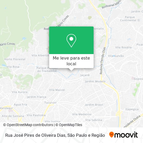 Rua José Pires de Oliveira Dias mapa