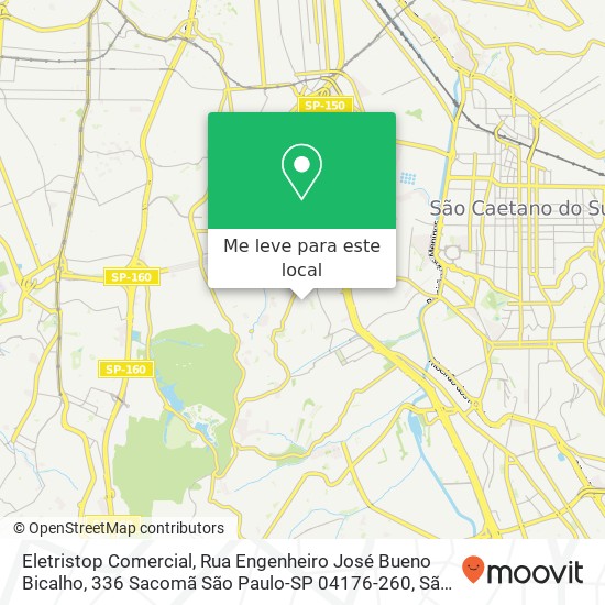 Eletristop Comercial, Rua Engenheiro José Bueno Bicalho, 336 Sacomã São Paulo-SP 04176-260 mapa