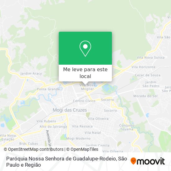 Paróquia Nossa Senhora de Guadalupe-Rodeio mapa