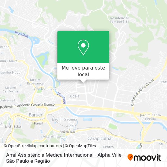 Amil Assistência Medica Internacional - Alpha Ville mapa