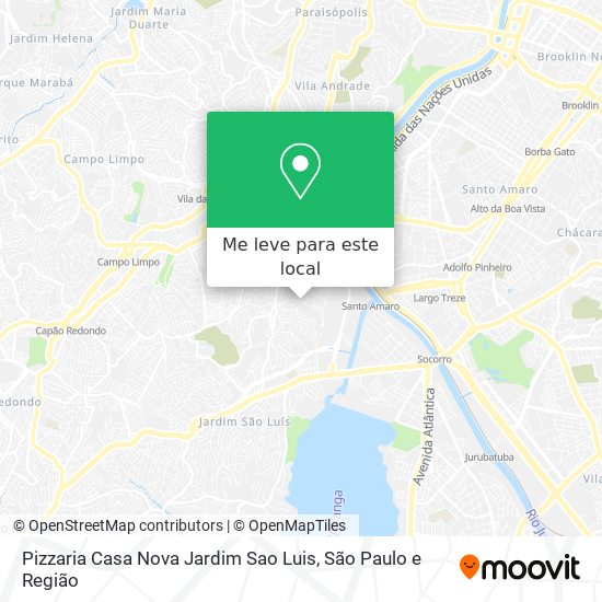 Pizzaria Casa Nova Jardim Sao Luis mapa