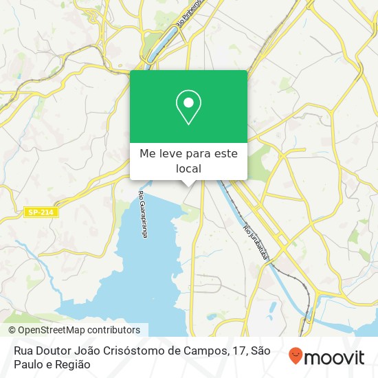 Rua Doutor João Crisóstomo de Campos, 17, Socorro São Paulo-SP mapa