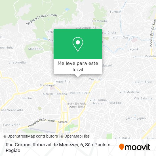 Rua Coronel Roberval de Menezes, 6 mapa