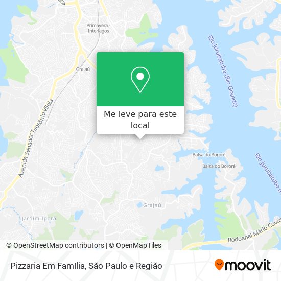 Pizzaria Em Família mapa