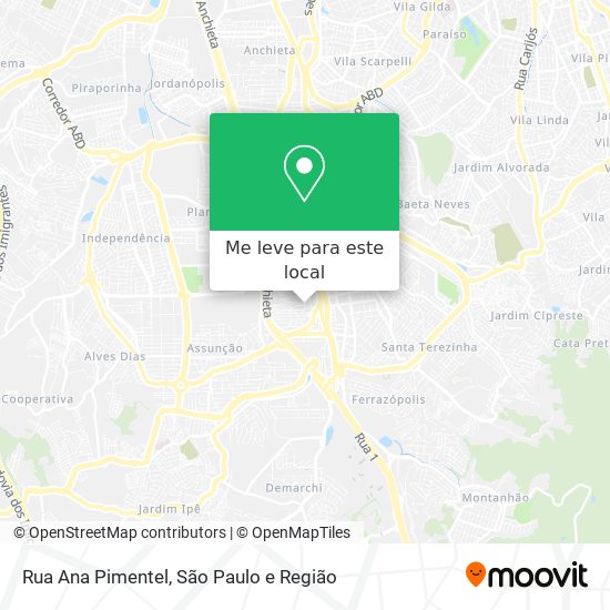 Rua Ana Pimentel mapa