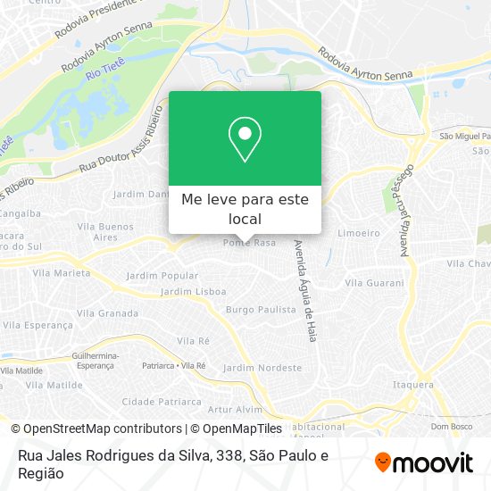 Rua Jales Rodrigues da Silva, 338 mapa