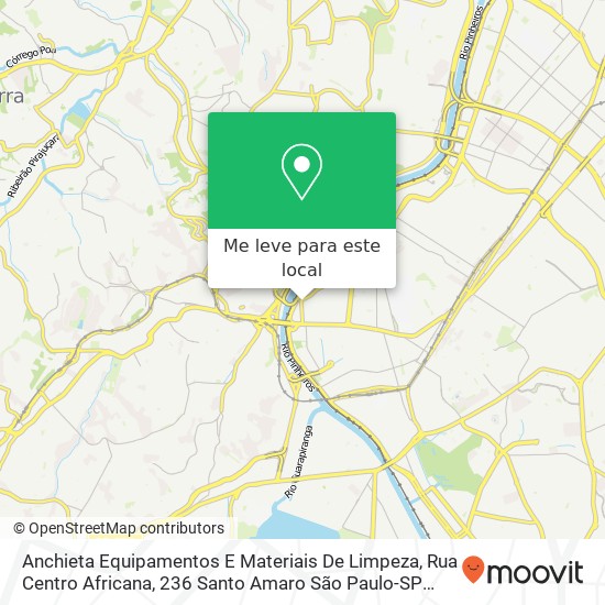Anchieta Equipamentos E Materiais De Limpeza, Rua Centro Africana, 236 Santo Amaro São Paulo-SP 04730-050 mapa