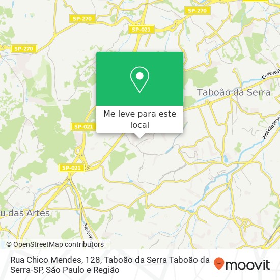 Rua Chico Mendes, 128, Taboão da Serra Taboão da Serra-SP mapa