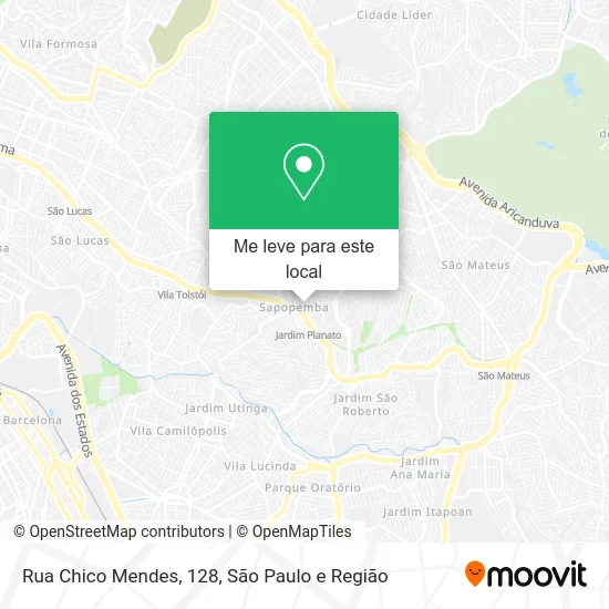 Rua Chico Mendes, 128 mapa