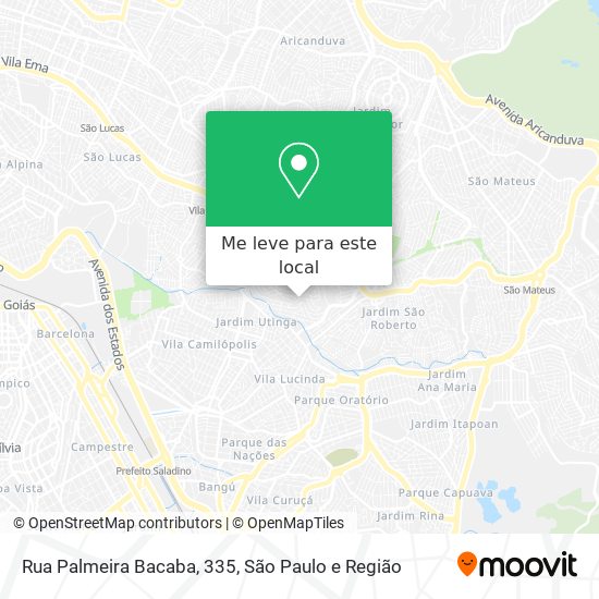 Rua Palmeira Bacaba, 335 mapa
