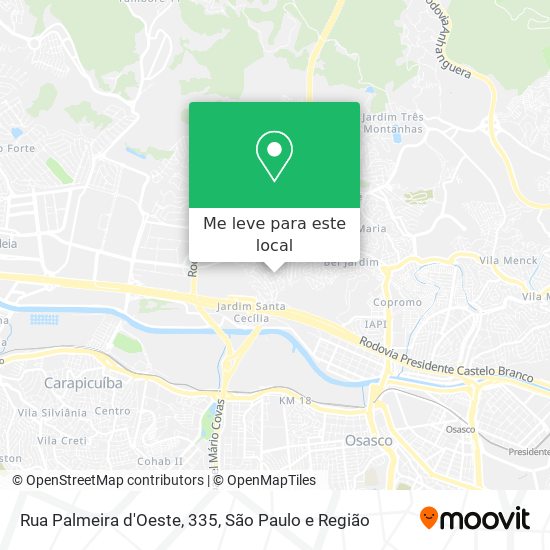 Rua Palmeira d'Oeste, 335 mapa