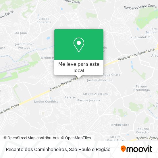 Recanto dos Caminhoneiros mapa