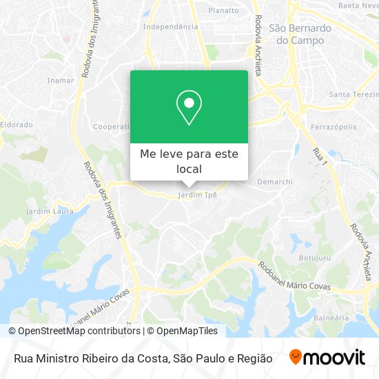 Rua Ministro Ribeiro da Costa mapa