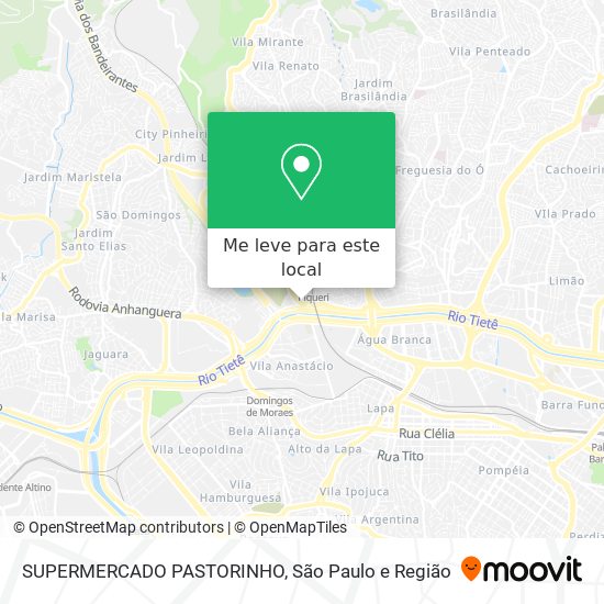 SUPERMERCADO PASTORINHO mapa