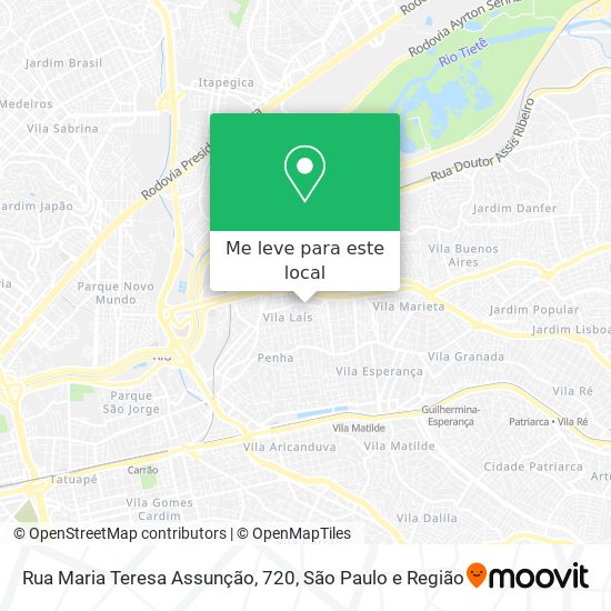 Rua Maria Teresa Assunção, 720 mapa