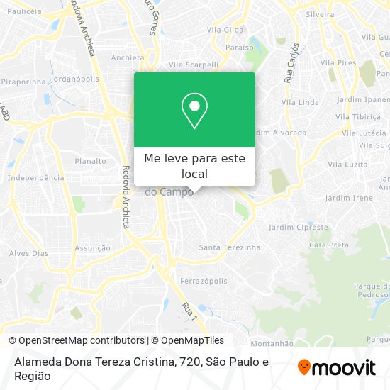 Alameda Dona Tereza Cristina, 720 mapa