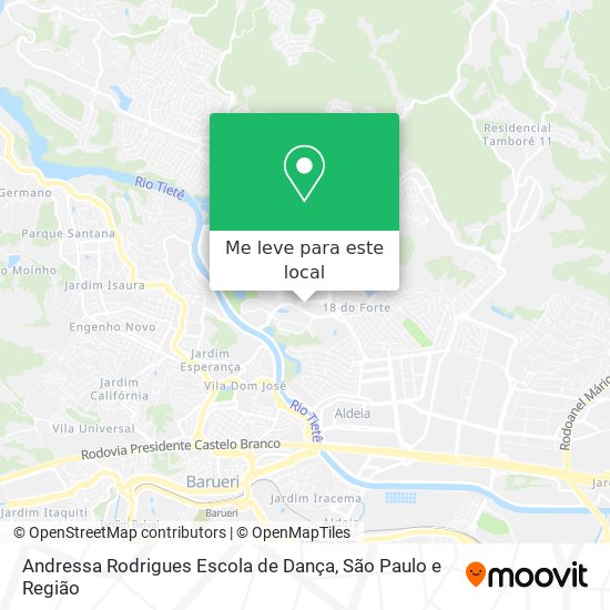 Andressa Rodrigues Escola de Dança mapa