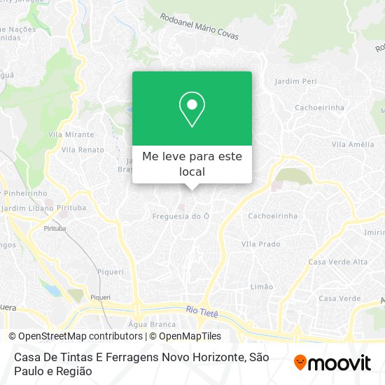 Casa De Tintas E Ferragens Novo Horizonte mapa