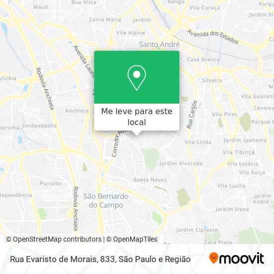 Rua Evaristo de Morais, 833 mapa