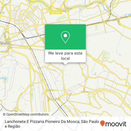 Lanchonete E Pizzaria Pioneiro Da Mooca, Rua Barretos, 506 Água Rasa São Paulo-SP 03184-080 mapa