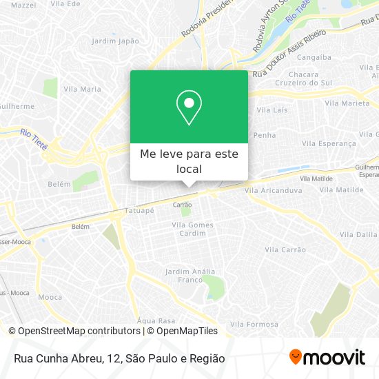 Rua Cunha Abreu, 12 mapa
