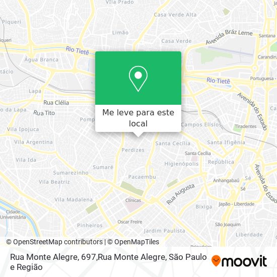 Rua Monte Alegre, 697,Rua Monte Alegre mapa