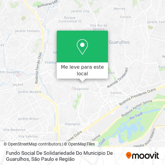 Fundo Social De Solidariedade Do Municipio De Guarulhos mapa