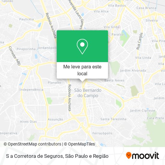 S a Corretora de Seguros mapa