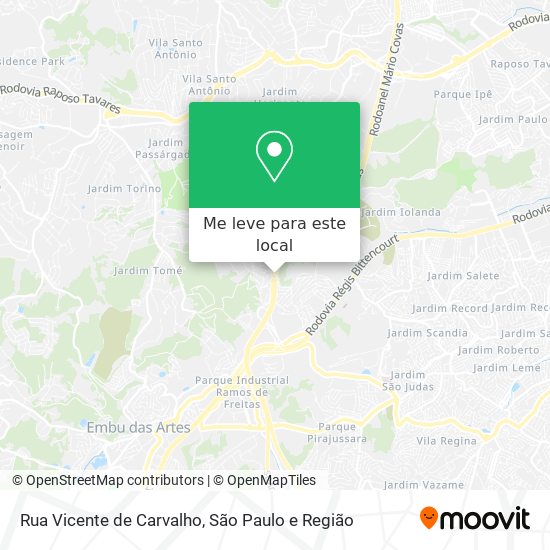 Rua Vicente de Carvalho mapa