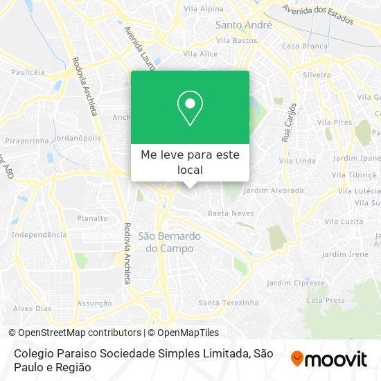 Colegio Paraiso Sociedade Simples Limitada mapa