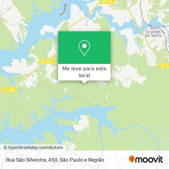 Rua São Silvestre, 450 mapa