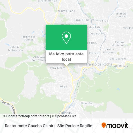 Restaurante Gaucho Caipira mapa