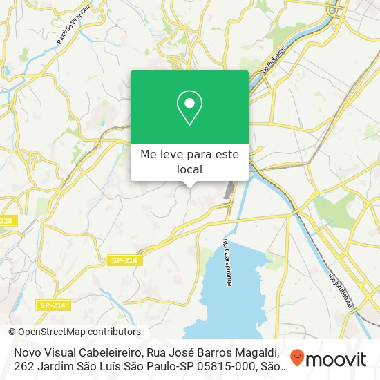 Novo Visual Cabeleireiro, Rua José Barros Magaldi, 262 Jardim São Luís São Paulo-SP 05815-000 mapa