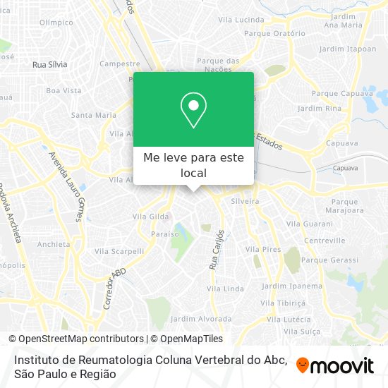 Instituto de Reumatologia Coluna Vertebral do Abc mapa