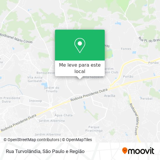 Rua Turvolândia mapa