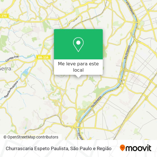 Churrascaria Espeto Paulista mapa