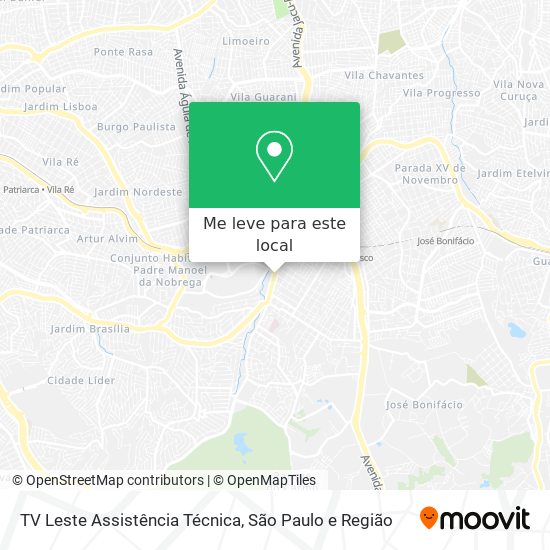 TV Leste Assistência Técnica mapa