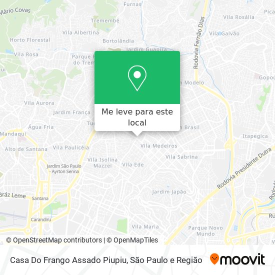 Casa Do Frango Assado Piupiu mapa