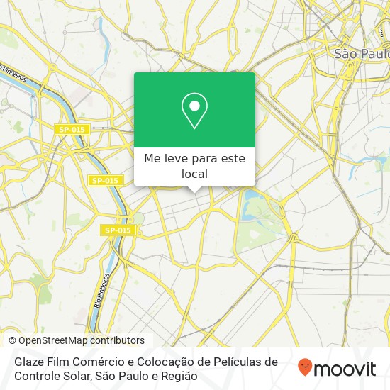 Glaze Film Comércio e Colocação de Películas de Controle Solar, Rua Doutor Renato Paes de Barros Itaim Bibi São Paulo-SP 04530-000 mapa