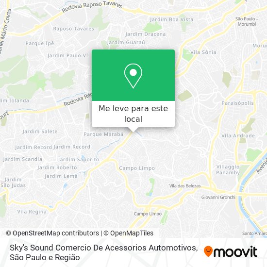 Sky's Sound Comercio De Acessorios Automotivos mapa