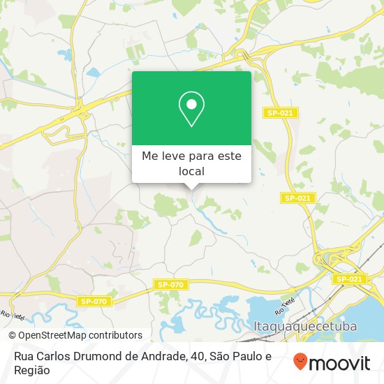 Rua Carlos Drumond de Andrade, 40, Rio Abaixo Itaquaquecetuba-SP mapa