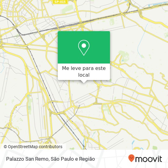 Palazzo San Remo, Rua Manoel Onha, 260 Água Rasa São Paulo-SP 03192-100 mapa