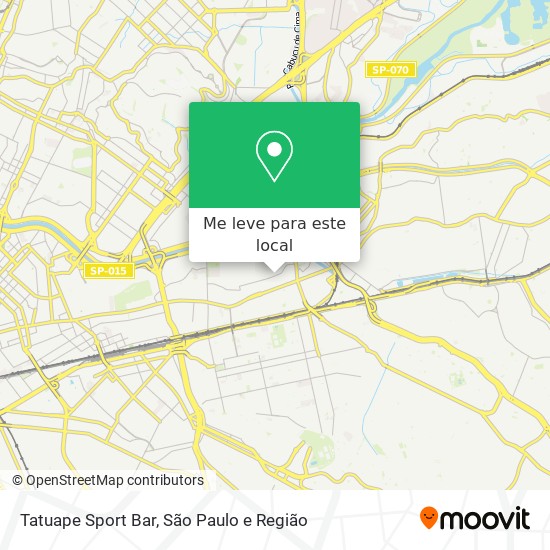 Tatuape Sport Bar mapa