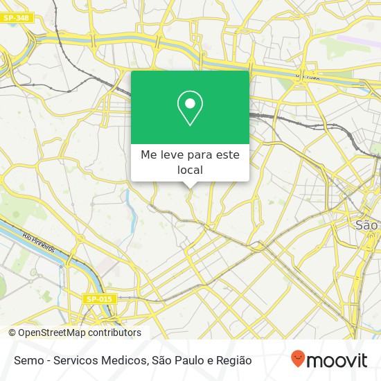 Semo - Servicos Medicos, Avenida Professor Alfonso Bovero, 319 Perdizes São Paulo-SP 01254-000 mapa