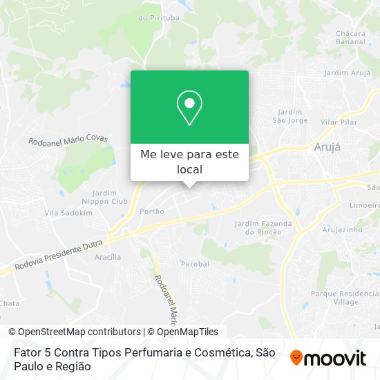 Fator 5 Contra Tipos Perfumaria e Cosmética mapa