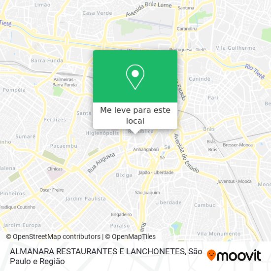 ALMANARA RESTAURANTES E LANCHONETES mapa