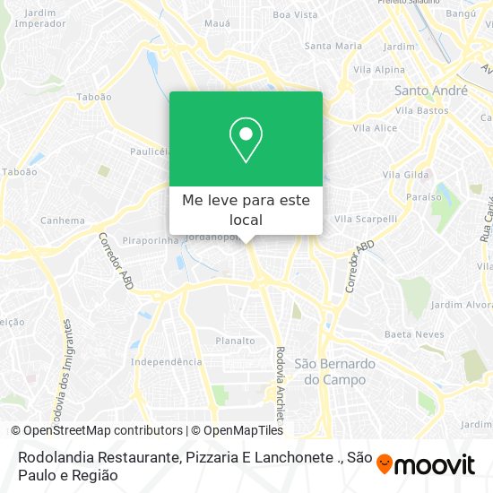 Rodolandia Restaurante, Pizzaria E Lanchonete . mapa