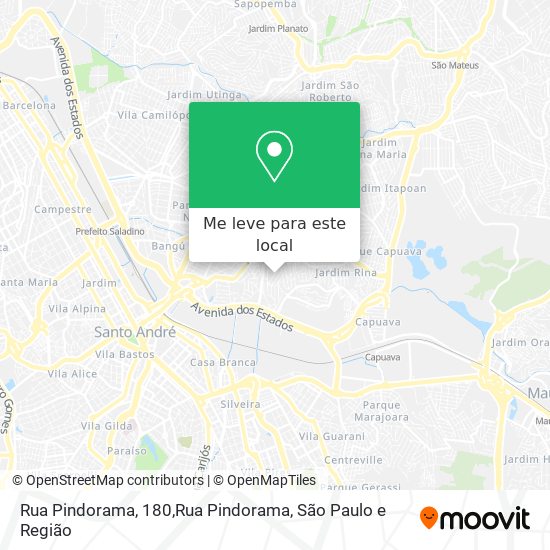 Rua Pindorama, 180,Rua Pindorama mapa