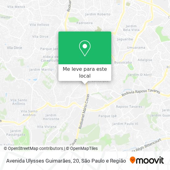 Avenida Ulysses Guimarães, 20 mapa