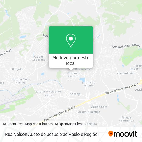 Rua Nélson Aucto de Jesus mapa